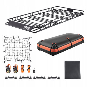 VEVOR HEAVY DUTY ROOF RACK 2120X990X105 MM WITH BAG AND CARGO NET