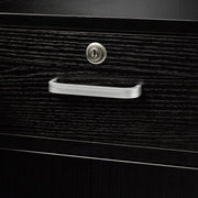 RECEPTION DESK VEVOR RECEPTION COUNTER L-SHAPED DRAWER STORAGE BLACK