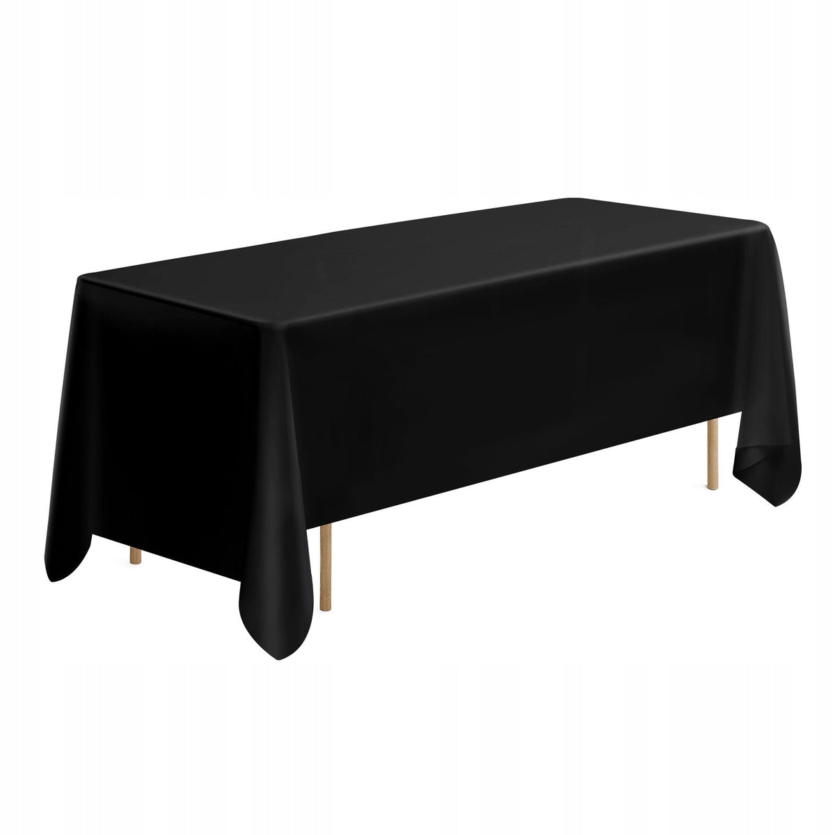 VEVOR 6 PACK TABLECLOTHS 1778X3048MM REUSABLE POLYESTER BLACK