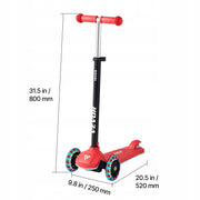 VEVOR KIDS SCOOTER 3 WHEELS LIGHT-UP WHEELS ADJUSTABLE HEIGHT
