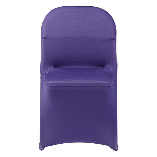 VEVOR CHAIR COVERS 50 PCS STRETCHY PURPLE SPANDEX FOR WEDDINGS