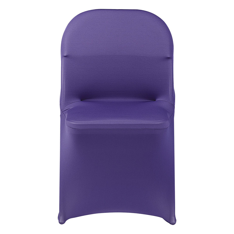VEVOR CHAIR COVERS 50 PCS STRETCHY PURPLE SPANDEX FOR WEDDINGS