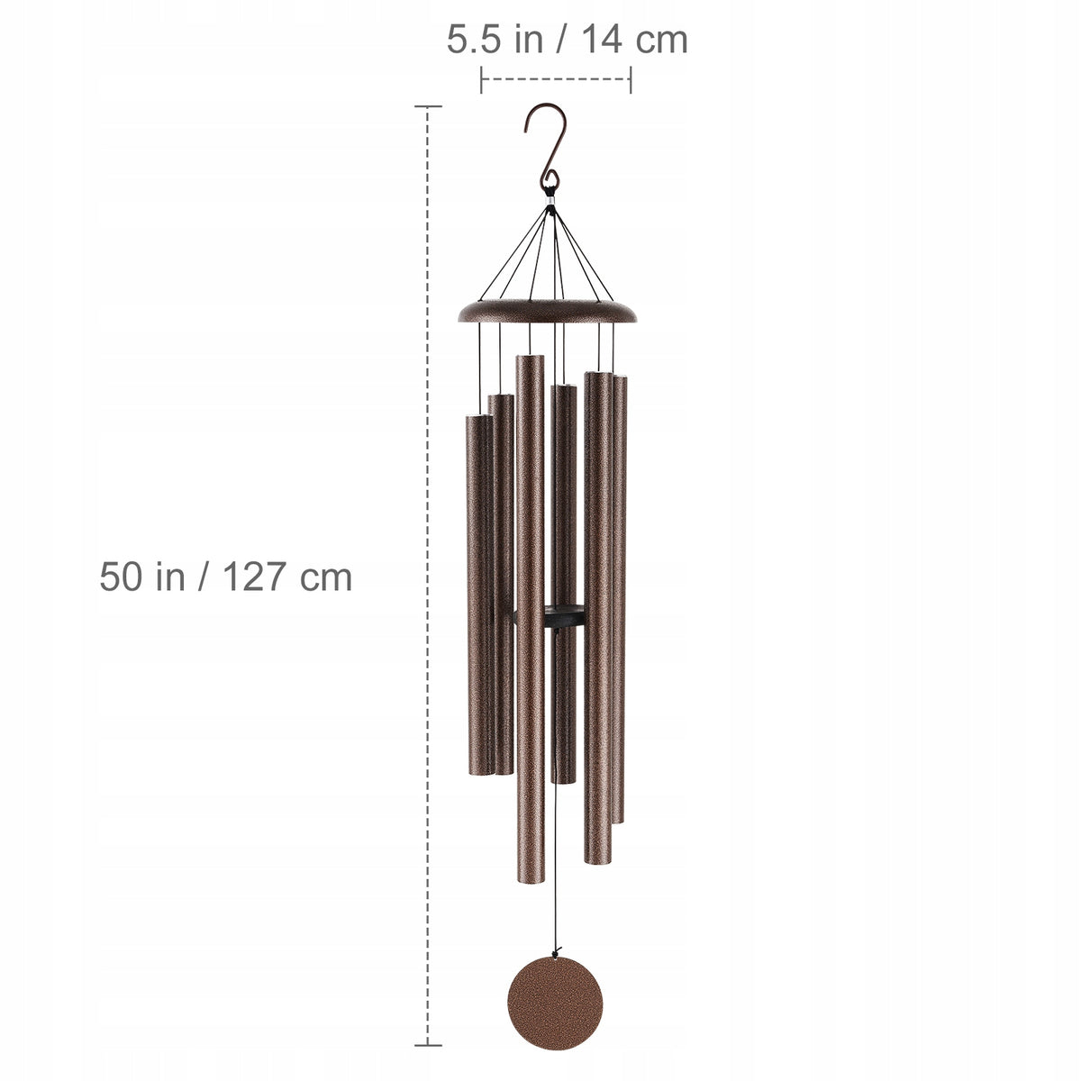 VEVOR 127 CM WIND CHIME 6 TUBES DEEP TONE SOLID DECOR