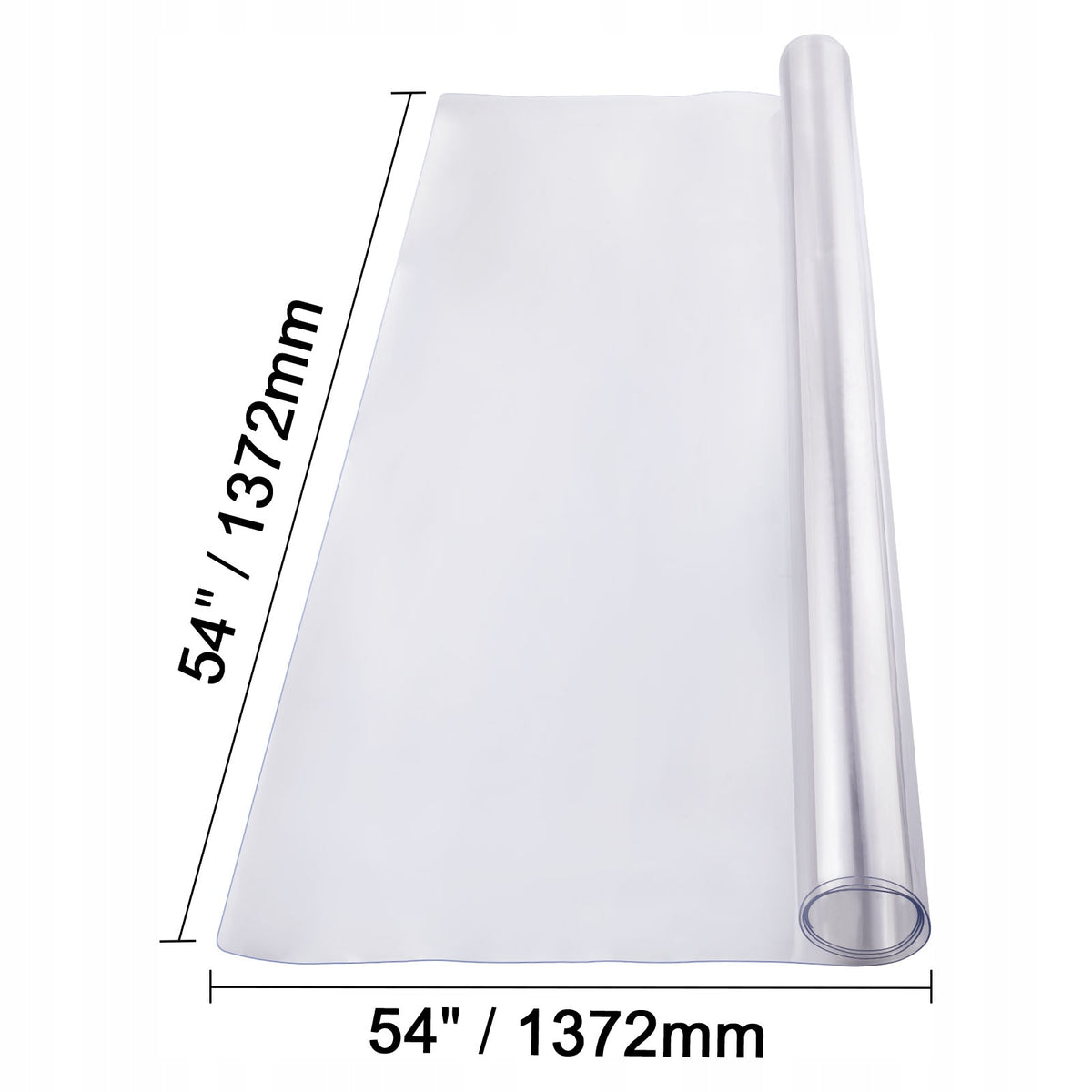 VEVOR PLASTIC TABLECLOTH PROTECTOR 54X54 INCHES CLEAR 2MM PVC
