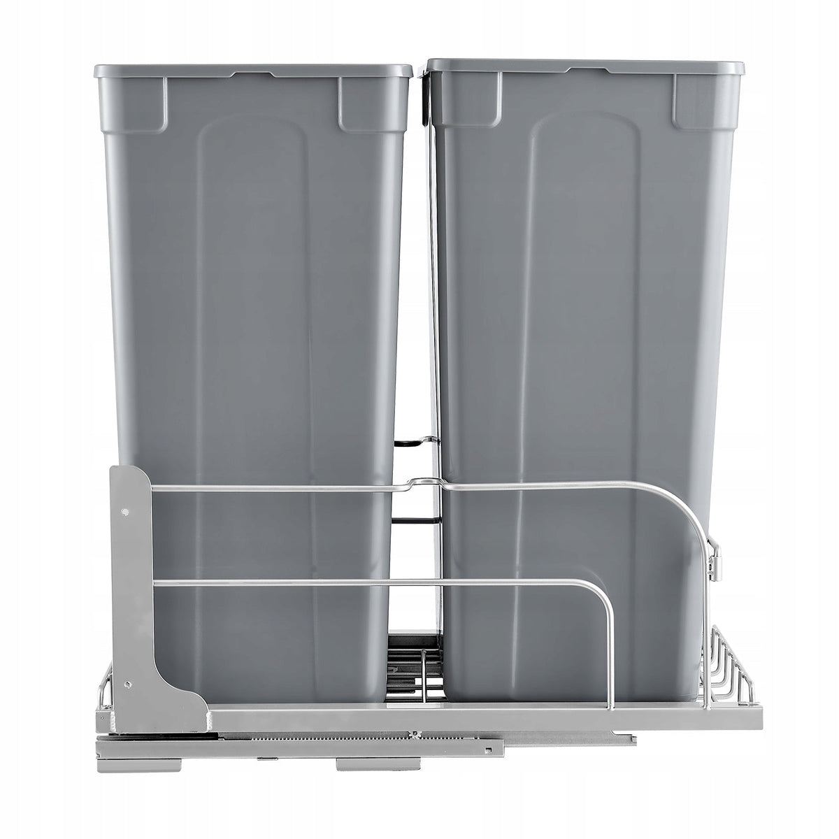VEVOR PULL-OUT TRASH CAN DOUBLE 50 QT X 2 HEAVY DUTY KITCHEN BIN SOFT
