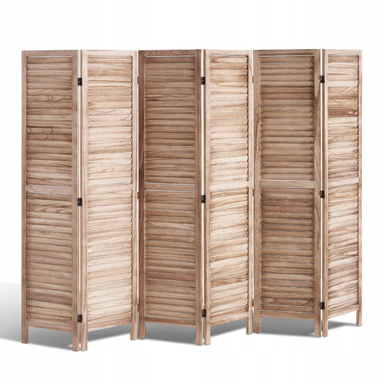 VEVOR ROOM DIVIDER 6 PANELS WOODEN FOLDABLE STURDY EUROPEAN