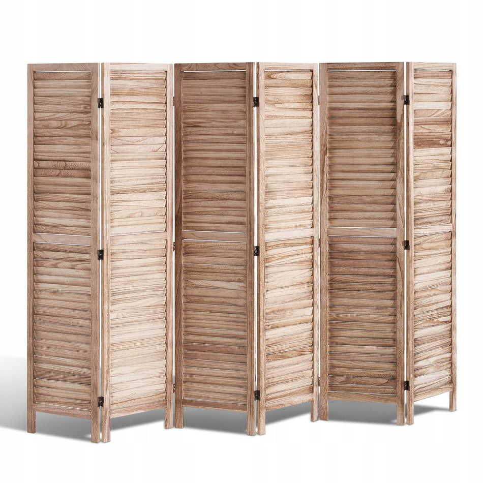VEVOR ROOM DIVIDER 6 PANELS WOODEN FOLDABLE STURDY EUROPEAN