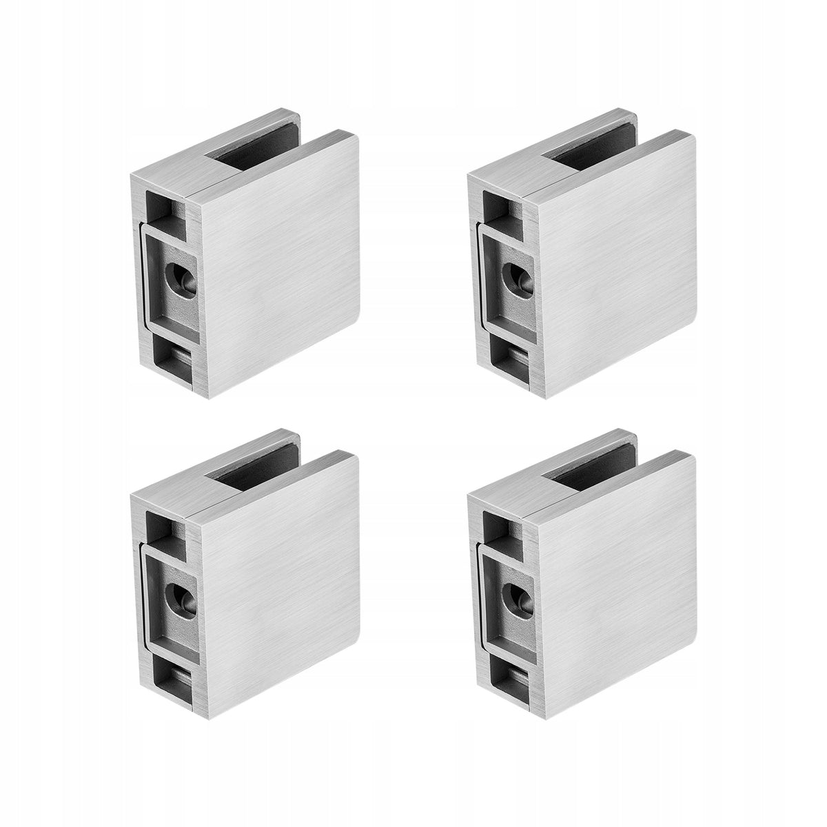 VEVOR SQUARE GLASS CLAMP 4 PCS STAINLESS STEEL 8-12MM PREMIUM