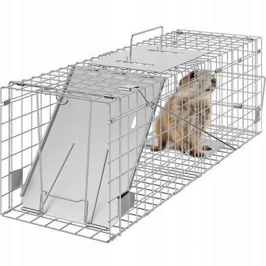 VEVOR MARTEN TRAP 610X203X203 MM GALVANIZED LIVE TRAP STRONG SOLID