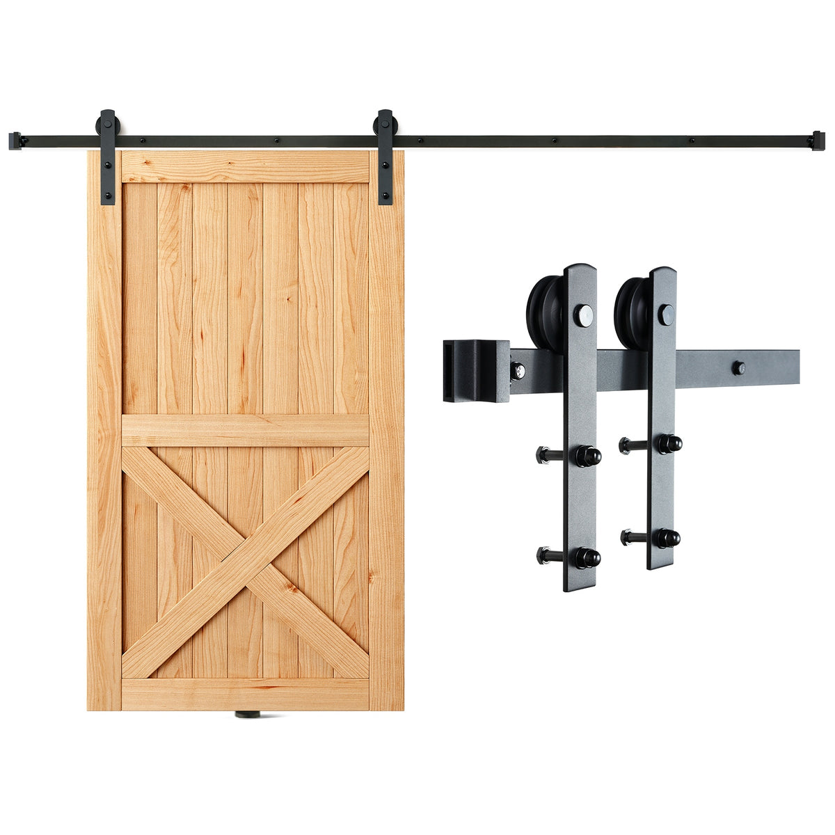 VEVOR 244 CM HEAVY DUTY SLIDING DOOR SYSTEM AND 150 KG STRONG