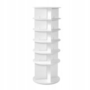 SOLID VEVOR 360 ROTATING SHOE RACK 6 TIERS FOR 24 PAIRS WHITE