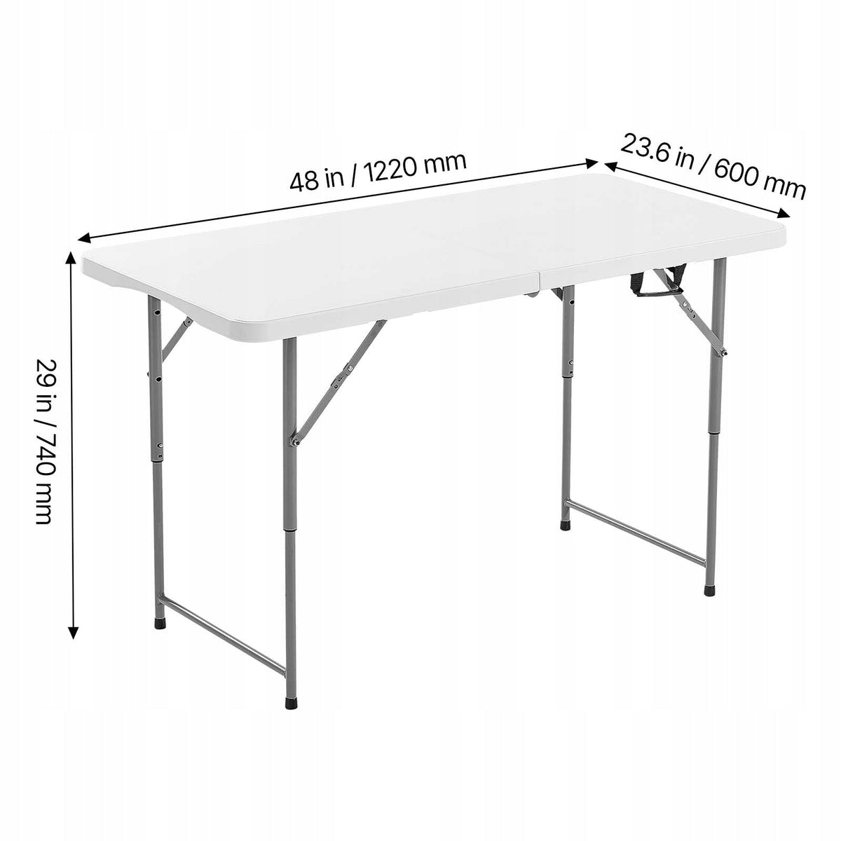 VEVOR FOLDING BUFFET TABLE 122 CM STURDY PORTABLE FOR CAMPING AND PICNIC