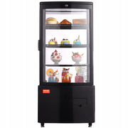 VEVOR 85L COUNTERTOP REFRIGERATED DISPLAY CASE 3 SHELVES TURBO COOLING LED
