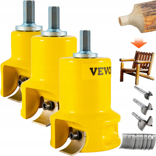 PREMIUM VEVOR FORSTNER TENON CUTTER SET 25.4 38 50.8MM 2-BLADE