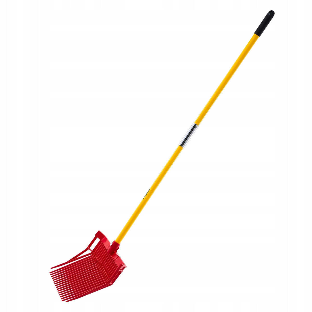 VEVOR SWEDISH DIGGING FORK 18 TEETH LONG HANDLE FIBERGLASS SOLID