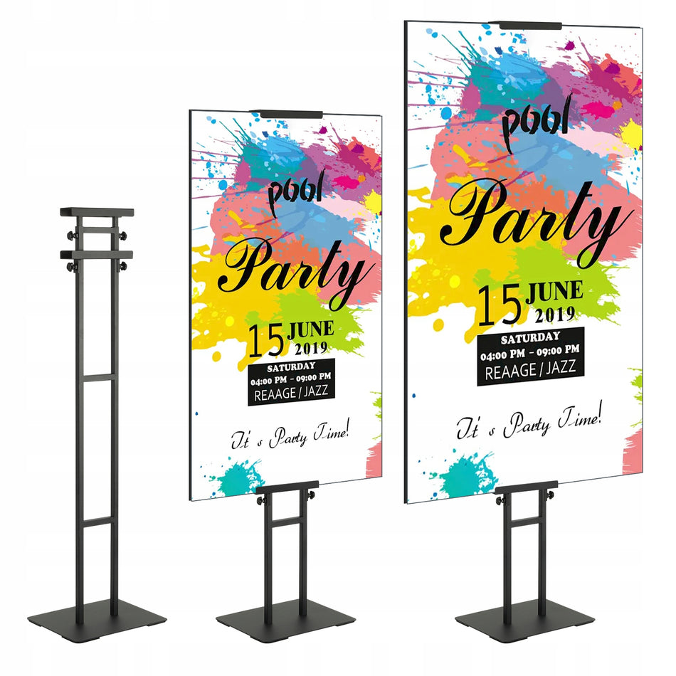 VEVOR POSTER STAND DOUBLE SIDED ADJUSTABLE UP TO 75 INCHES STURDY ALUMINUM