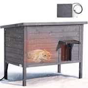 STURDY WOODEN CAT HOUSE VEVOR OUTDOOR 870X535X690 MM GREY