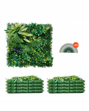 VEVOR ARTIFICIAL PLANT WALL 8 PCS 500X500X50MM 3D PREMIUM COMBINATION
