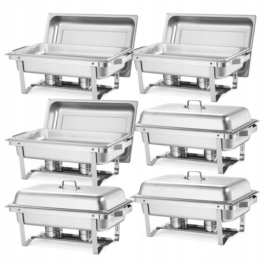 PROFESSIONAL VEVOR 8.5L 6PCS STAINLESS STEEL CHAFING DISH SET