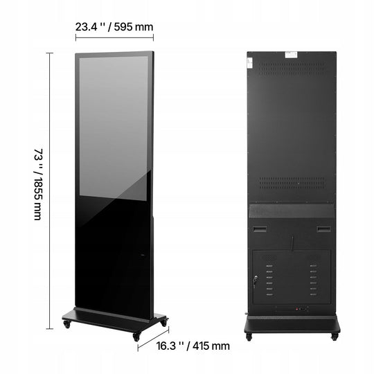 VEVOR 43" 2K LCD TOUCHSCREEN WIFI HDMI USB DIGITAL ADVERTISING DISPLAY