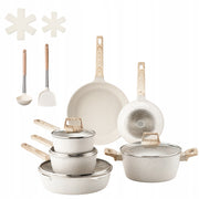 PREMIUM VEVOR 17-PIECE INDUCTION POT AND PAN SET WHITE