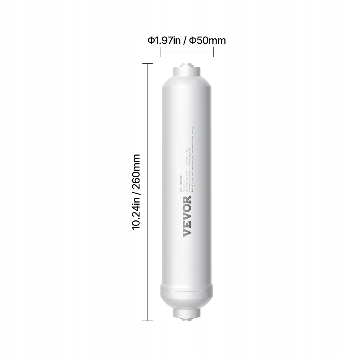 VEVOR REMINERALIZATION FILTER 1100 GALLONS QUICK CONNECT 1/4" PREMIUM