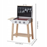 VEVOR WOODEN TOY GRILL FOR CHILDREN 21 PIECE PREMIUM SET FOR