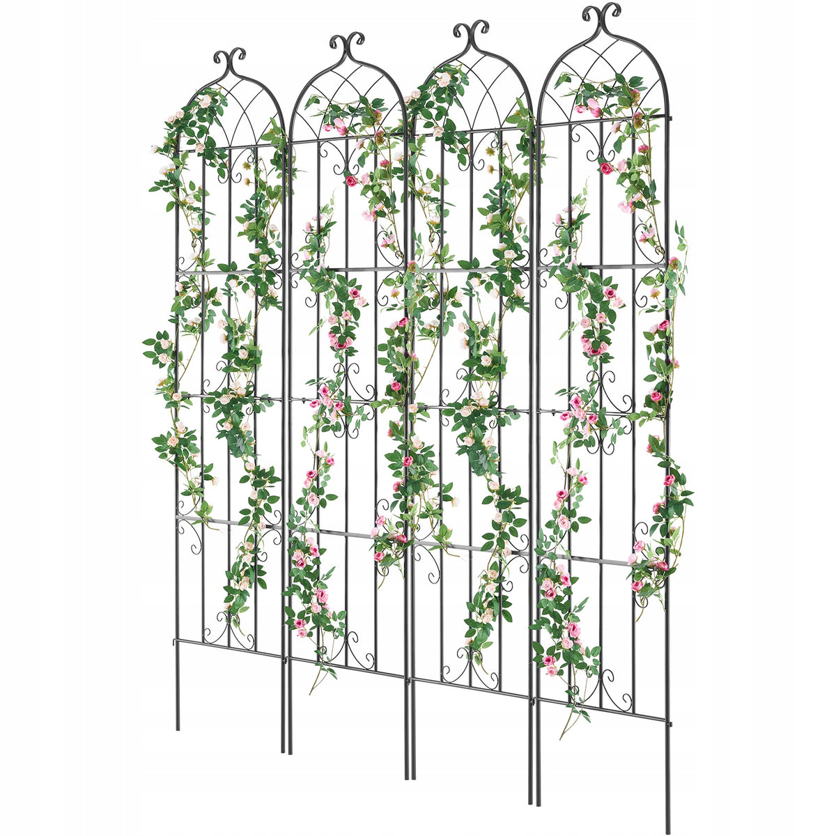 VEVOR CLIMBING PLANT SUPPORT 4 METAL TRELLISES 51X220 CM STURDY
