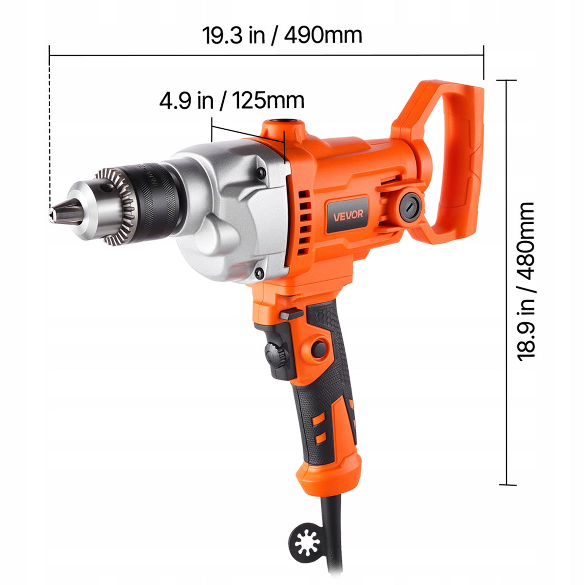 VEVOR ELECTRIC DRILL 15-89MM MIXER 1100W 850RPM