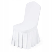 VEVOR CHAIR COVERS 30 PCS WHITE ELASTIC WASHABLE FLAT FRONT