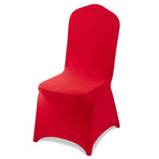 VEVOR CHAIR COVERS 50 PCS WASHABLE ELASTIC RED FOR PARTIES