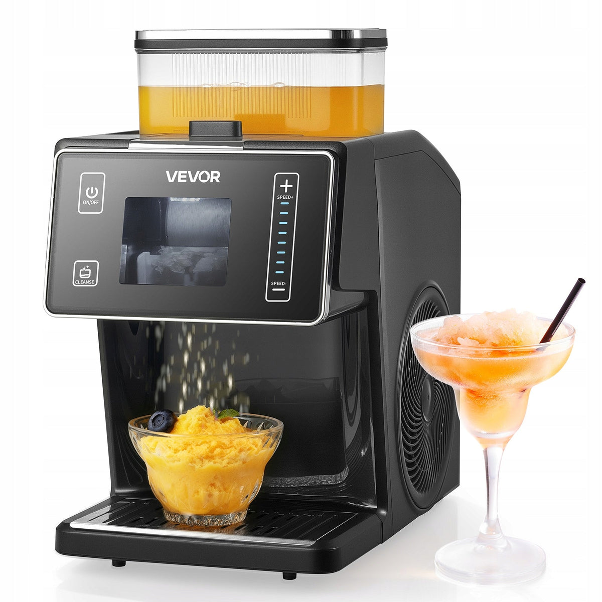 PROFESSIONAL VEVOR 20KG 24H SNOWFLAKE ICE MACHINE 8 SPEEDS
