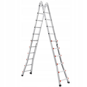 VEVOR A-FRAME TELESCOPING LADDER 20.5FT COMPACT STURDY ALUMINUM 330LB