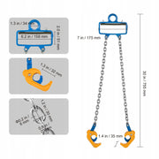 VEVOR G80 1T CHAIN BARREL LIFT STRONG CHAIN WITH HOOK
