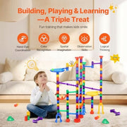 VEVOR MARBLE RUN SET 150 PIECES EDUCATIONAL GAME MARBLE TRACK BUILDING BLOCKS