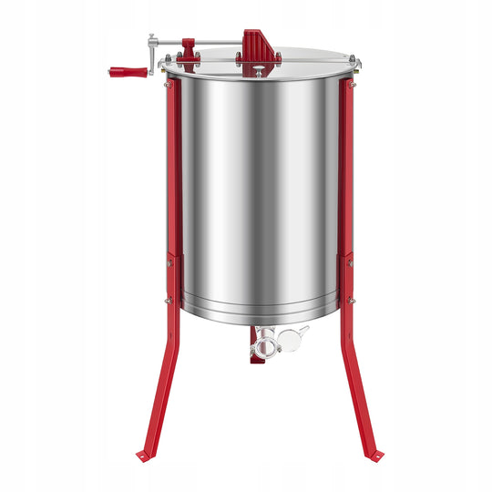VEVOR MANUAL HONEY EXTRACTOR, 6-FRAME, STAINLESS STEEL, CLEAR LID