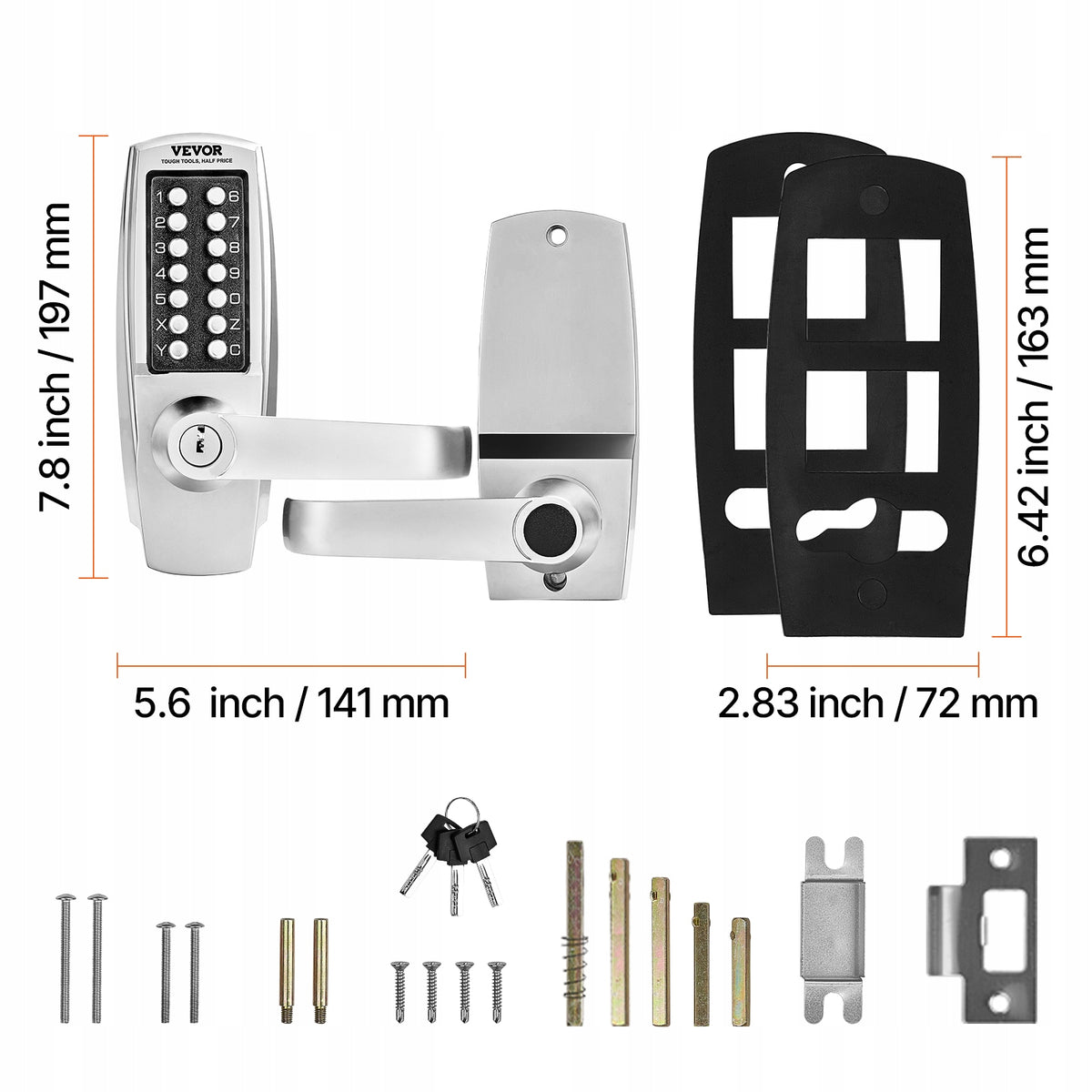 VEVOR 14-KEY MECHANICAL KEYLESS LOCK SOLID ZINC ALLOY
