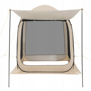 VEVOR CAMPING TENT 182X182X219 CM FOLDABLE 4-6 PERSON BEIGE PREMIUM