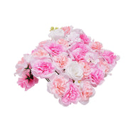 VEVOR ARTIFICIAL HEDGE 12 PCS 380X380X65 MM PINK PE STRONG PANEL WALL