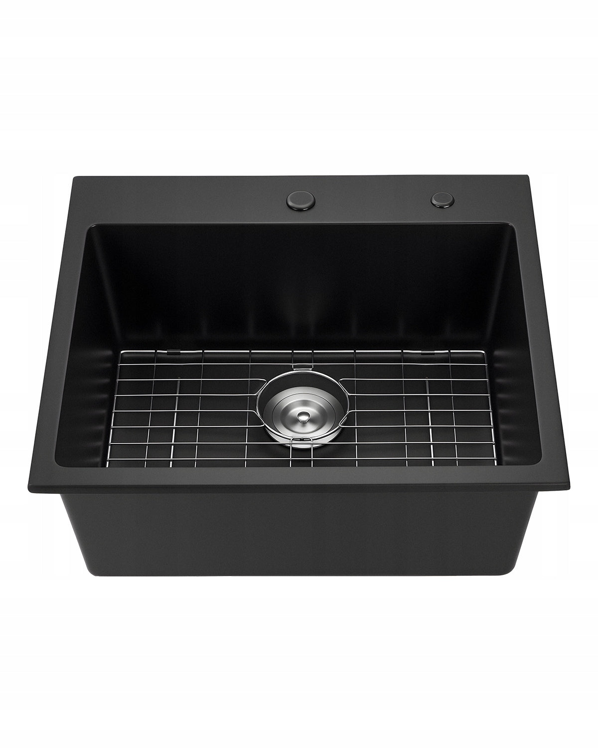 VEVOR GRANITE KITCHEN SINK 635X559X254 MM BLACK COUNTERTOP MOUNT STURDY