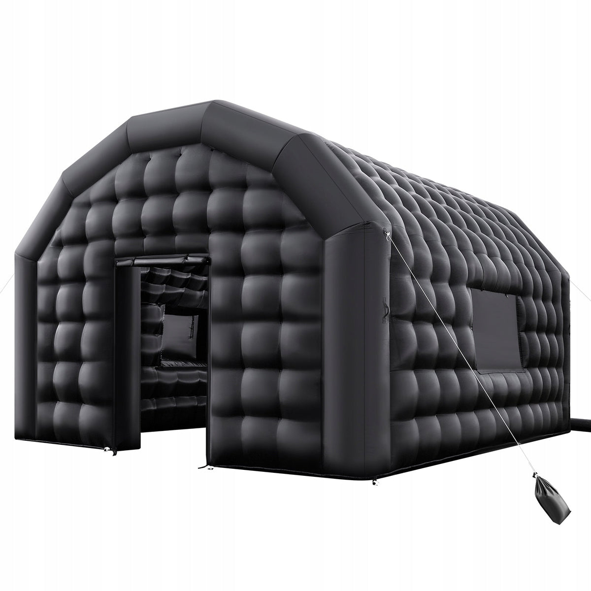 VEVOR 5X4X3.8M INFLATABLE PARTY TENT, BLACK, STURDY AND SPACIOUS