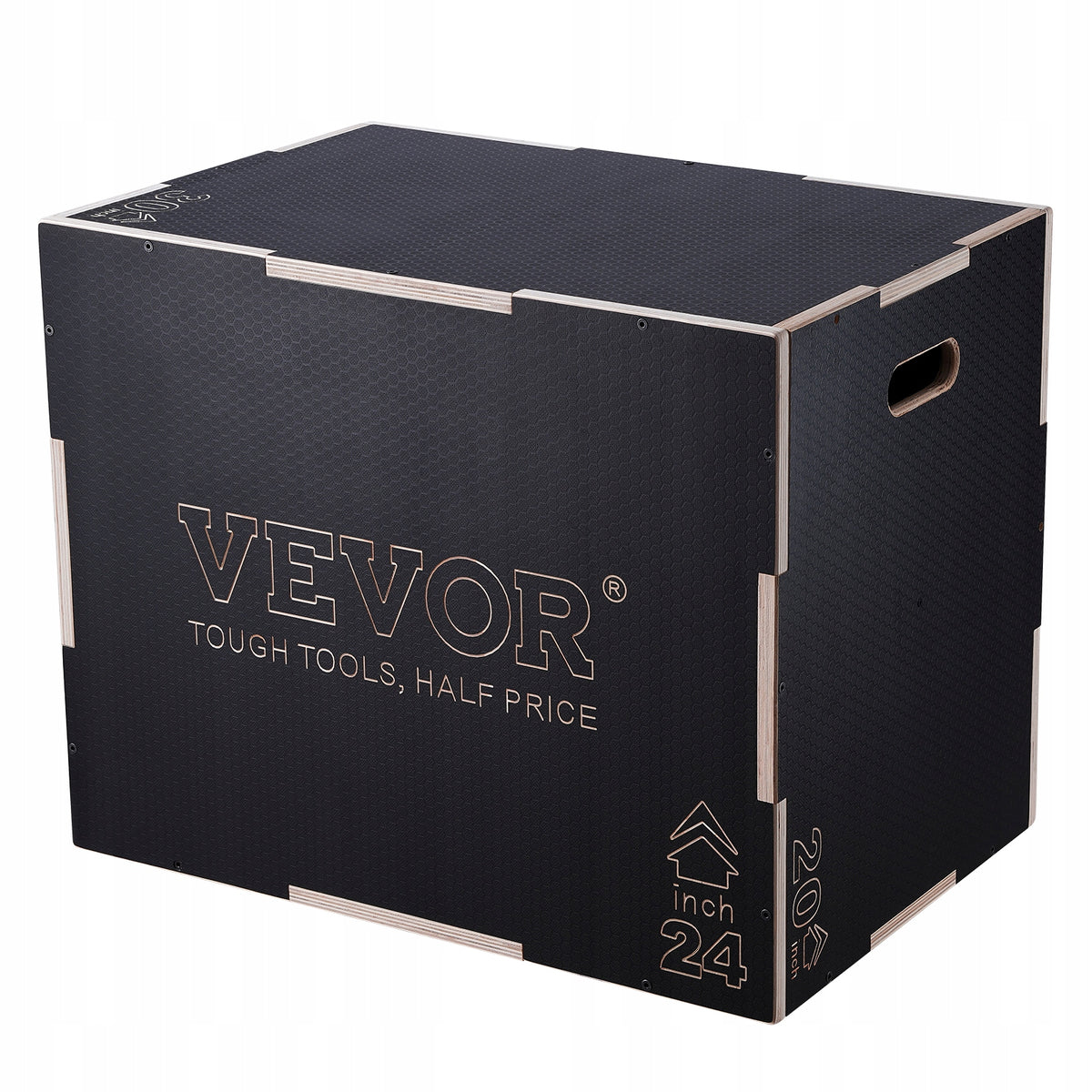 VEVOR 3-in-1 Professional Wooden Plyometric Box 30 24 20 Inch