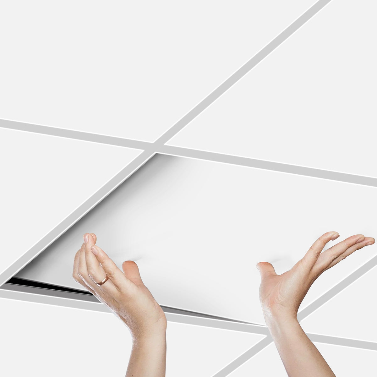 CEILING TILES VEVOR 10 PCS 24X48 INCHES PREMIUM PVC WATERPROOF SUSPENDED