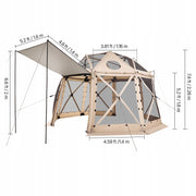 VEVOR POP-UP GAZEBO 3.6X3.6M 13-SIDED SPHERICAL PREMIUM TENT