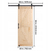 VEVOR 762X2133MM WOODEN SLIDING DOOR HARDWARE KIT PROFESSIONAL