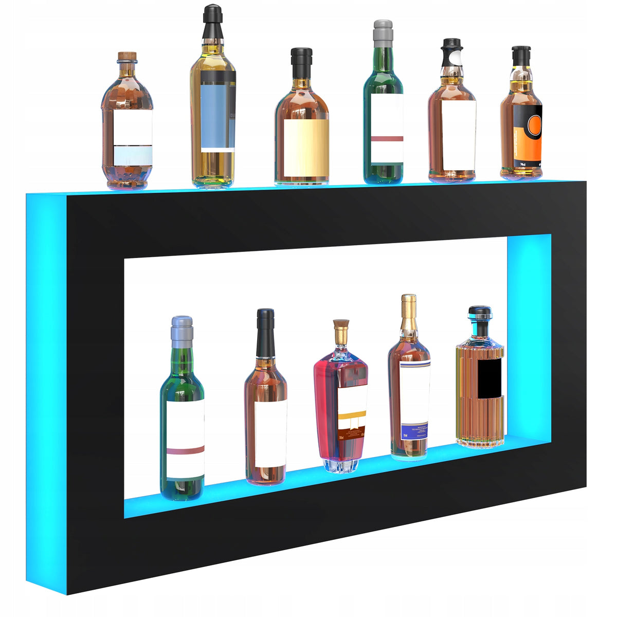 VEVOR POWERFUL LED WINE RACK 48 INCH RF REMOTE CONTROL APP ACRYLIC