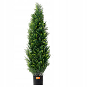 VEVOR ARTIFICIAL CEDAR TOPIARY TREE 48 INCHES 2 PACK PREMIUM PE GREEN