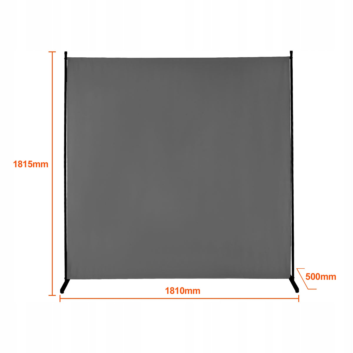 VEVOR ROOM DIVIDER 1 PANEL 180 CM GREY STURDY FRAME OXFORD