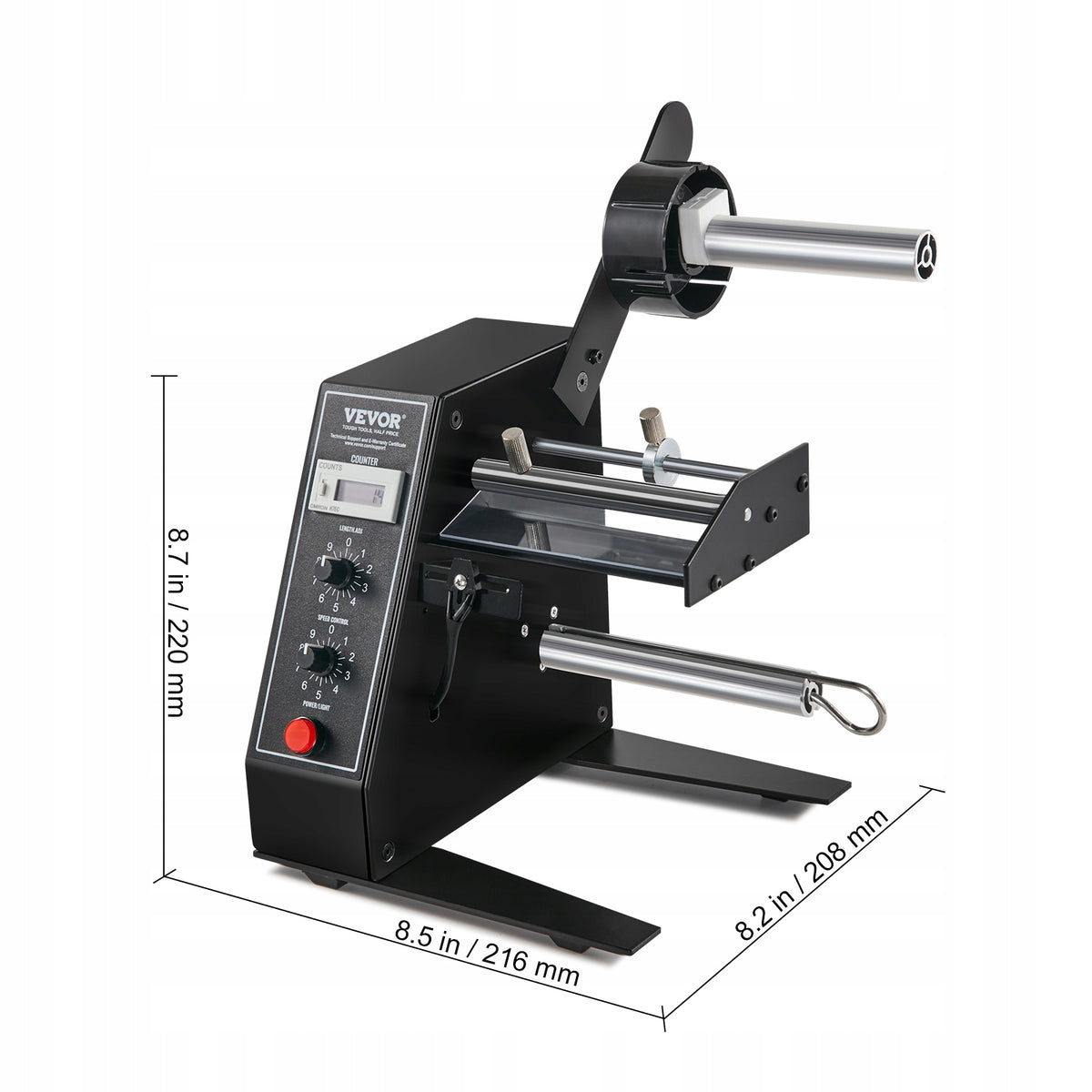 VEVOR AUTOMATIC LABEL DISPENSER 15-125MM STRONG SPEED ADJUSTMENT