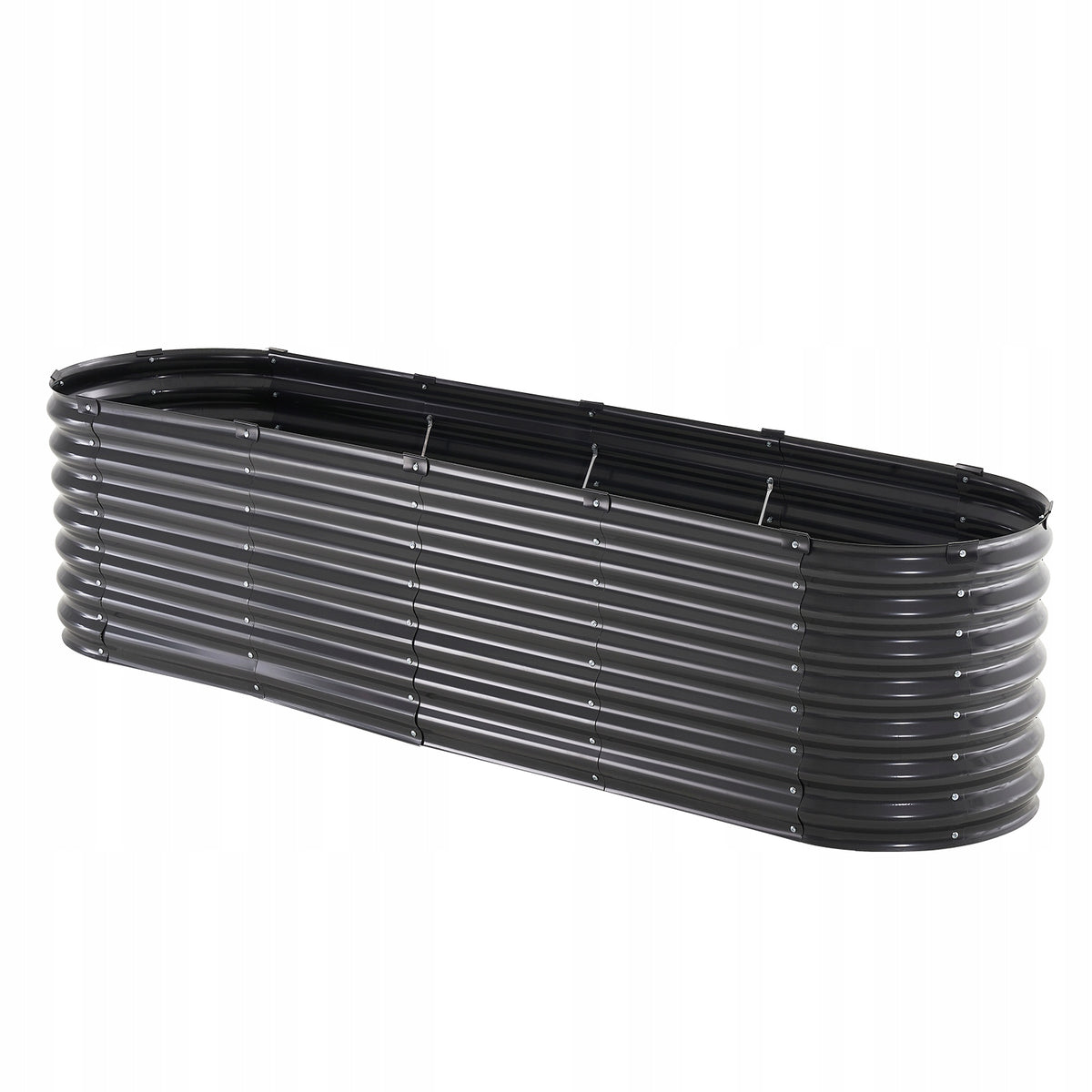 VEVOR 240X60X56 CM GALVANIZED METAL RAISED GARDEN BED PLANTER